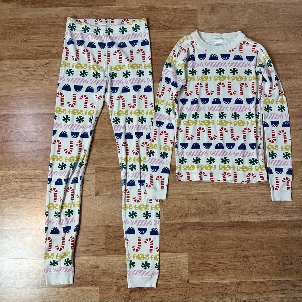 Hanna Andersson Teen Kids Holiday Christmas Pajama Set Top Bottom Size 14 Unisex